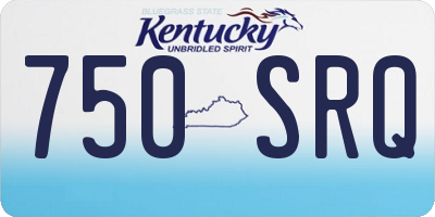 KY license plate 750SRQ
