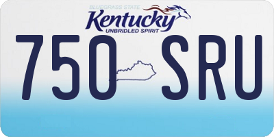 KY license plate 750SRU