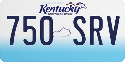 KY license plate 750SRV