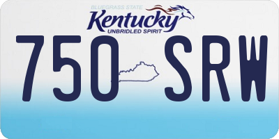KY license plate 750SRW