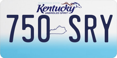 KY license plate 750SRY