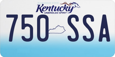 KY license plate 750SSA