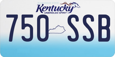 KY license plate 750SSB