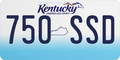 KY license plate 750SSD