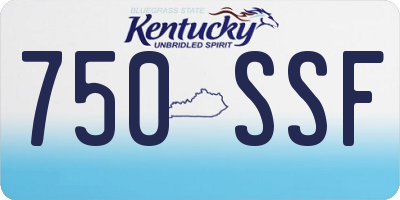 KY license plate 750SSF