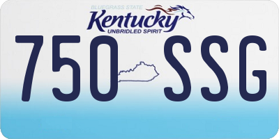 KY license plate 750SSG