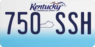 KY license plate 750SSH
