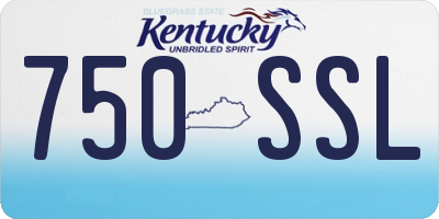 KY license plate 750SSL