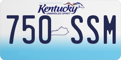 KY license plate 750SSM