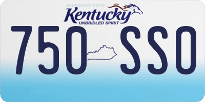 KY license plate 750SSO