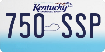 KY license plate 750SSP