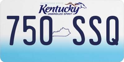 KY license plate 750SSQ
