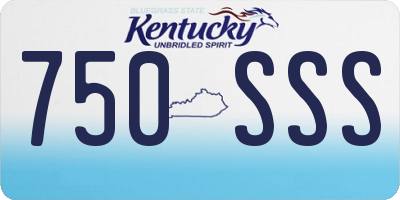 KY license plate 750SSS