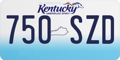 KY license plate 750SZD
