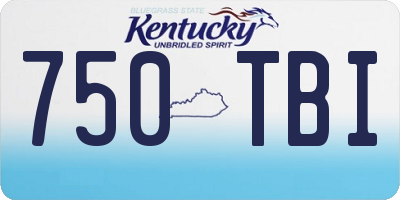 KY license plate 750TBI