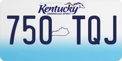 KY license plate 750TQJ