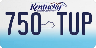 KY license plate 750TUP