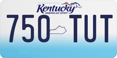 KY license plate 750TUT
