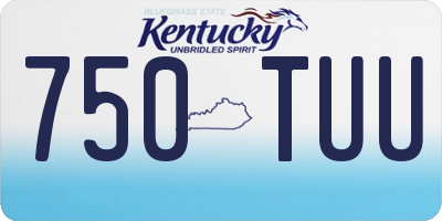 KY license plate 750TUU