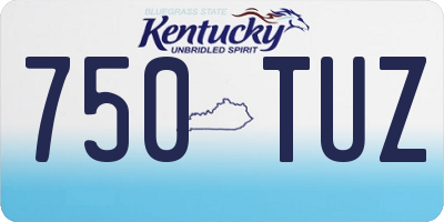 KY license plate 750TUZ