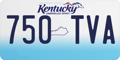 KY license plate 750TVA