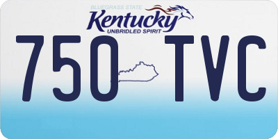 KY license plate 750TVC