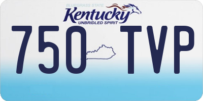 KY license plate 750TVP