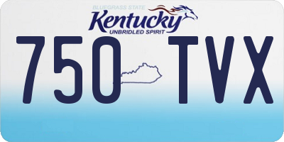 KY license plate 750TVX