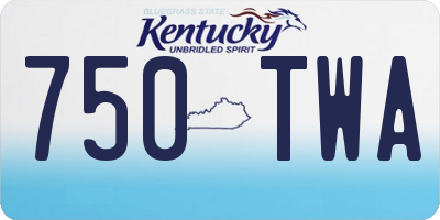 KY license plate 750TWA