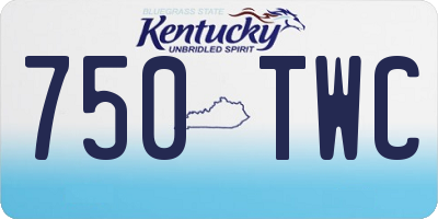 KY license plate 750TWC