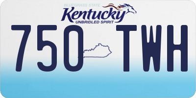 KY license plate 750TWH