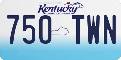 KY license plate 750TWN