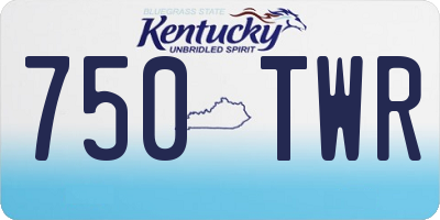 KY license plate 750TWR