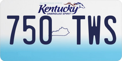 KY license plate 750TWS
