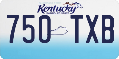 KY license plate 750TXB