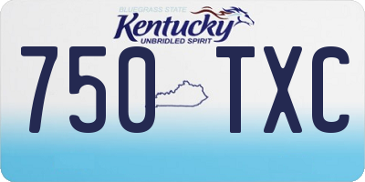 KY license plate 750TXC