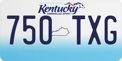 KY license plate 750TXG