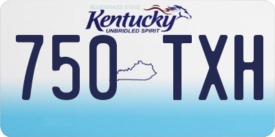 KY license plate 750TXH