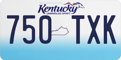 KY license plate 750TXK