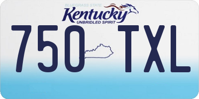 KY license plate 750TXL