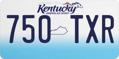 KY license plate 750TXR