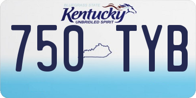 KY license plate 750TYB