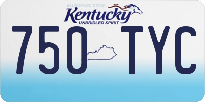 KY license plate 750TYC