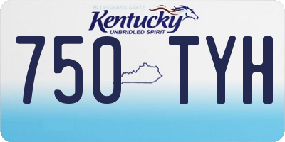 KY license plate 750TYH