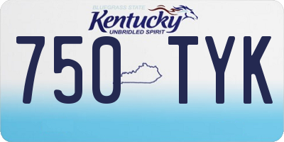 KY license plate 750TYK