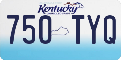 KY license plate 750TYQ