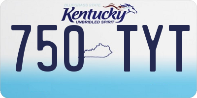 KY license plate 750TYT