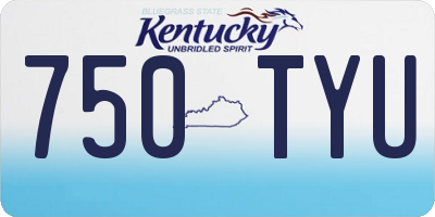 KY license plate 750TYU