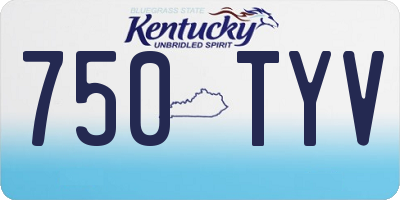 KY license plate 750TYV