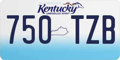 KY license plate 750TZB